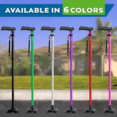 Walking Cane for Men and Women, Adjustable Aluminum Foldable Support Stick
