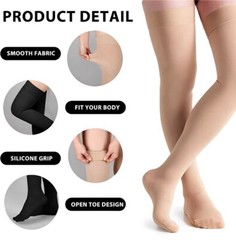 Anti Embolism Compression Stockings 15-20 mmHg Thigh High Ted Hose Socks Unisex
