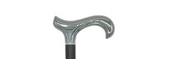 Classy Canes Chrome Plated Derby Handle on a Beautiful Solid Ebony Wood Shaft