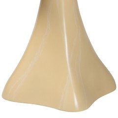& Aponi Marbled Resin End – Round Top And Pedestal Base Modern