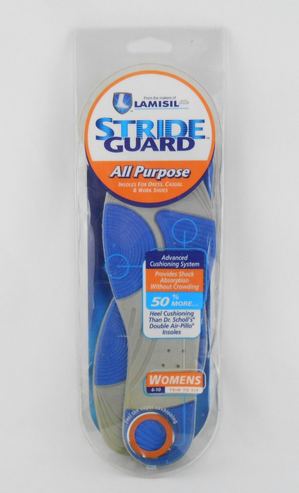 Stride Guard All Purpose Insoles Womens 6-10 Sorbothane New Dress Casual Work