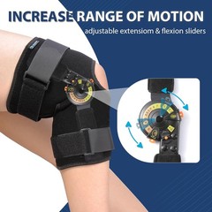 Nvorliy ROM Knee Brace Hinged Support ACL MCL PCL Meniscus Recovery