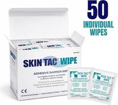 Skin Tac H Adhesive Barrier Prep Wipe Compatible for Medical Tapes Wound Dres…