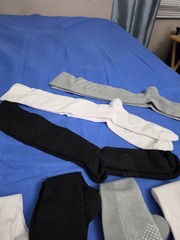 Tommie Copper Compression Socks Black/White/Grey Size Size Large 3 Pair New