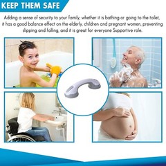 Handicap Grab Bar Non-slip Handle Safety Strong Hold Suction Cup Bathroom Shower