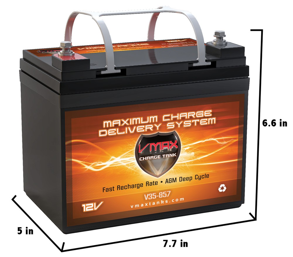 Pride Mobilty FLASH Comp VMAX V35-857 AGM Wheelchair HI Capacity 35AH U1 Battery