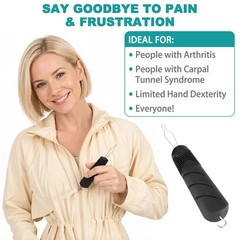 Irtme Button Hook with Zipper Pull – Dressing Helper Assist Tool for Arthritis