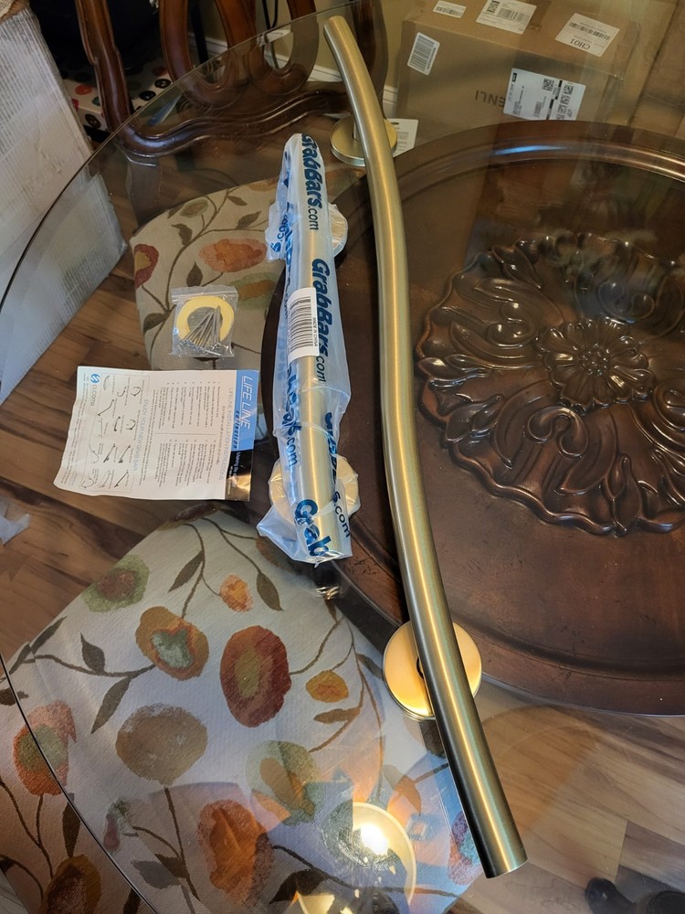 Brushed Gold Wave Grab Bars – Two bars 36″ and 18″
