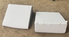 2 Brentwood Home Wedge Pillows 10” – Gray 24x24x10 Medium Firm