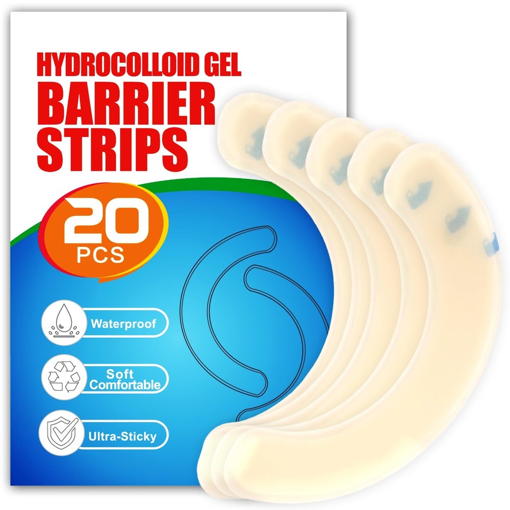 20 Pcs Ostomy Barrier Strips for Leak Protection – Hydrocolloid Sealing Strips t