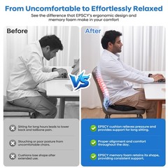 Memory Foam U-Shaped Cushion for Coccyx, Hemorrhoid, Sciatica & Tailbone Pain…