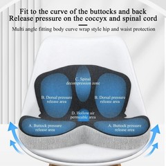 Seat Cushion,Memory Foam Chair Cushion for Office and Car,Ergonomic Coccyx Seat