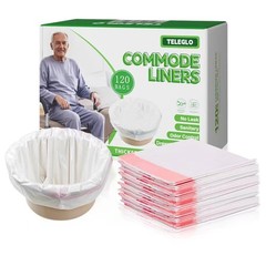 Commode Liners 120PCS Bedside Commode Liners Disposable-Portable Toilet Bags …