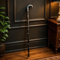 Raven Handle Walking Cane, Gothic Mobility Stick, Decorative Support Staff, Vint