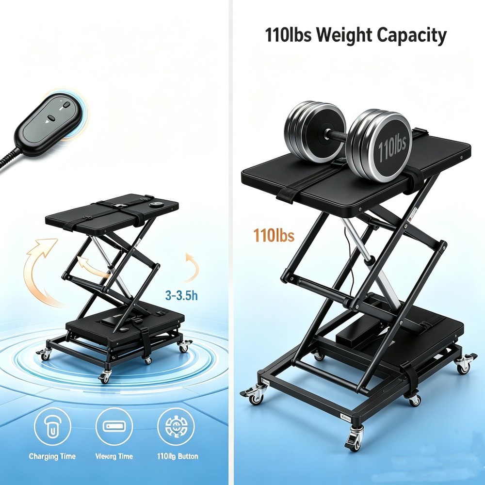 25lbs Portable Electric Wheelchair/Mobility Sctooer Lift for Cars,Support 110lbs