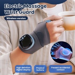 Adjustable EMS Wrist Guard 5 Modes 9 Levels Heat Massage Brace for Daily Use