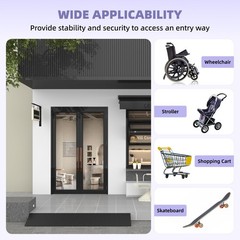 2 Inch Rise Threshold Ramp Doorways Wheelchair Home AntiSlip 39×4.72×2 Inch