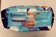 2 Pack Because Adult Incontinence Overnight Underwear for Sensitive Skin Women L
