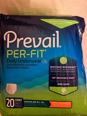 Prevail Per Fit Daily Underwear 20 Per Package XXL 60 in – 80 in Disposable