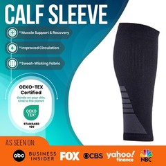 Calf Compression Sleeves for Men and Women – (1 Pair) Footless Compression So…