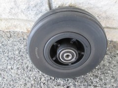 Pair of 6″ X 2″ Castor Wheels 5/16″ Axle Mount Black on Black #5263