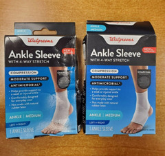 2 Pack: Walgreens Ankle Sleeve Moderate Support *MEDIUM* (4598) R6P1