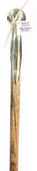 Wood Walking Stick Brass Handle Walnut Hiking Cane 36 Inch