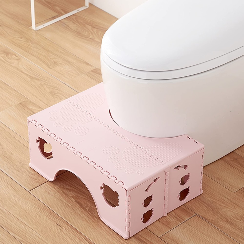 Foldable Toilet Stool 7 Inches Healthy Squatting Posture Poop Stool Anti-Slip