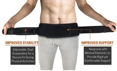 Vriksasana Posture Sacroiliac Hip Belt for Regular (Hip Size 32″- 45″), Black