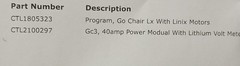 Ele2105245 Ctl1805323 Ctl2100297 Go Chair Lx Power Module