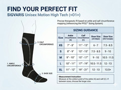 SIGVARIS Unisex Motion High Tech Closed Toe Calf Socks 20-30mmHg