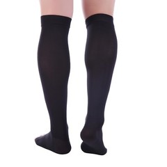Doc Miller Open Toe Compression Socks 15-20 mmHg Recovery Varicose Veins BLACK