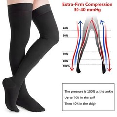 Anti Embolism Compression Stockings 15-20 mmHg Thigh High Ted Hose Socks Unisex