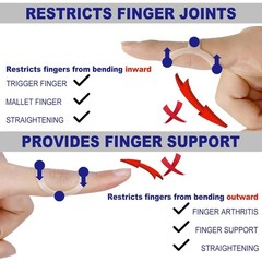 10 Pcs Ferulas y Mangas Ovaladas para Dedos Soporte Artritis Trigger Pulgar Mano