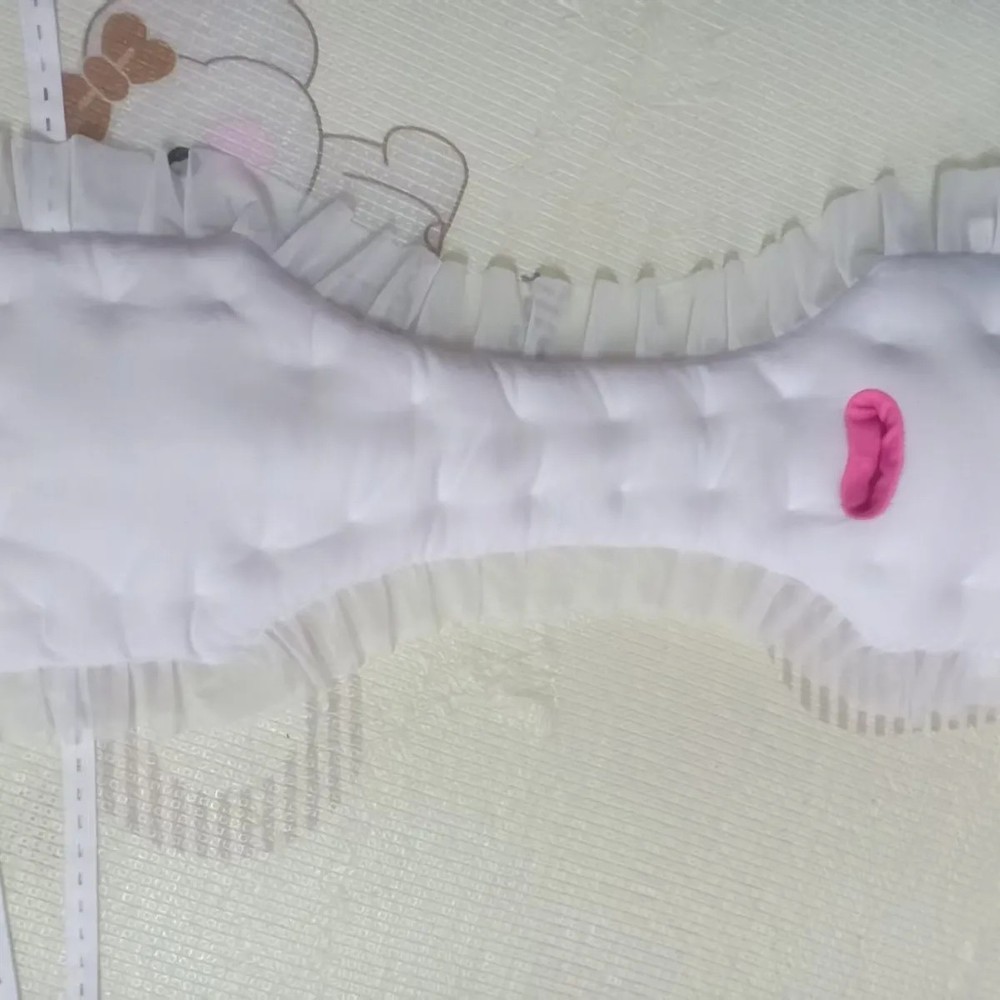 Handmade Cotton Blended Panty ABDL With Holes Lace Hem Puffy Sleek-Proof Briefs