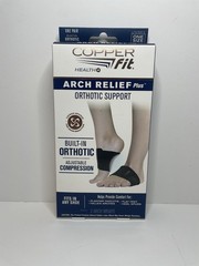Copper Fit Arch Relief Plus – Orthotic Foot Support – 1 Pair – New