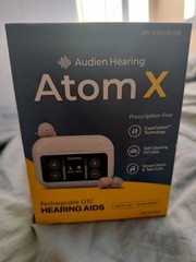 Audien Hearing ATOM X – Rechargeable OTC Hearing Aids NEWEST MODEL (NEW SEALED)