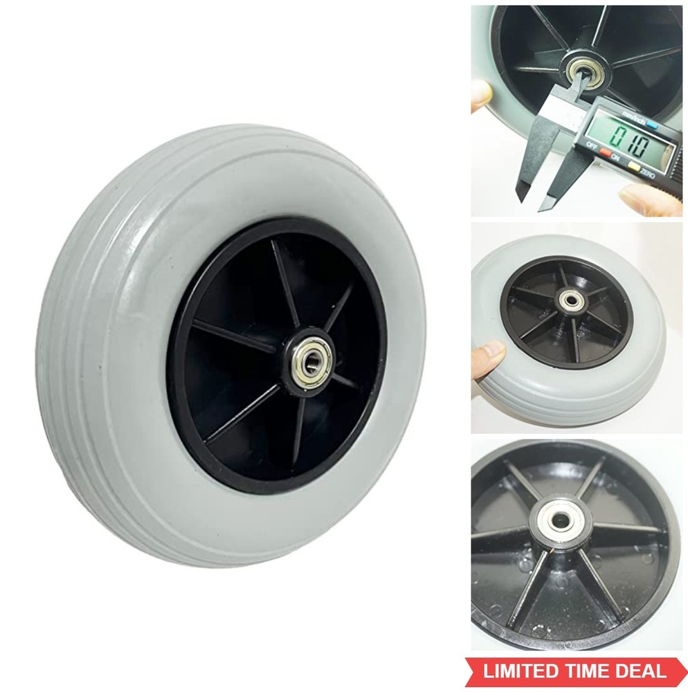 Caster Wheels 8 Inch 2 Inch Solid Rubber for Electric Wheelchair Powerchair
