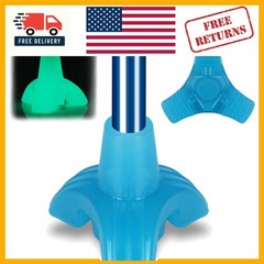 Glow in the Dark Tripod Cane Tip: Non-Slip Rubber for Safety & Stability