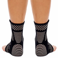 Copper Ankle Support Brace Foot Wrap Compression Sleeve Achilles Tendonitis BML