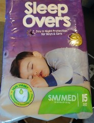 Sleep Overs Youth Underwear, Size SM/MED (38-65lbs./17-30kg), 15 Count Per Pack