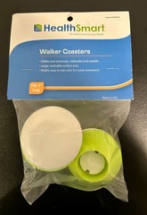 HealthSmart Walker Coasters/Glides/Caps Set of 2 Fits 1″ Legs *NEW IN BAG*
