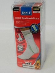 Mueller AirCast Sport Stirrup Sprain Prevention Ankle Brace, White LEFT Ankle