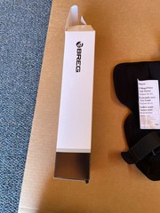 Breg Econ Hinged Knee Brace Large L Wraparound Open Back Black Orthopedic 11214