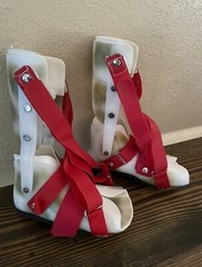 Cascade DAFO Set Of 2 Night Red White Leg Ankle Brace