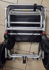 Medwarm Aluminum Transport Wheelchair w Handbrake Ultralight 19lb #1201A T7-1