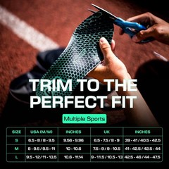 LUX Sports DualGrip Insoles Low M (Men 8-9.5 / WM 9.5-11), Multicolor