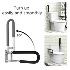 Botabay Handicap Grab Bars Rails 23.6 Inch Toilet Handrails Bathroom Safety Bar