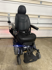 Pride Jazzy Air 2 Power Wheelchair, Joystick, Flip-Up Armrests, Black