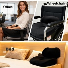 Memory Foam Seat Cushion for Office Chair, Wheelchair Cushions,Hemorrhoid Pil…